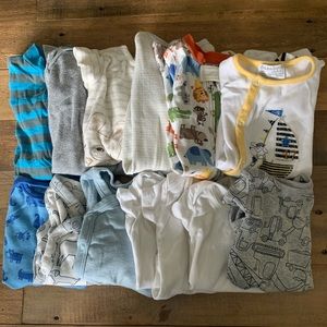 Bundle of newborn baby boy clothes, size NB